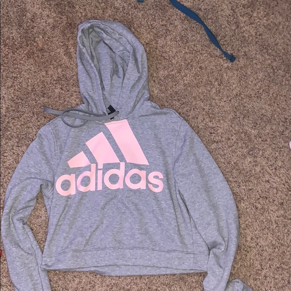 cropped adidas hoodie